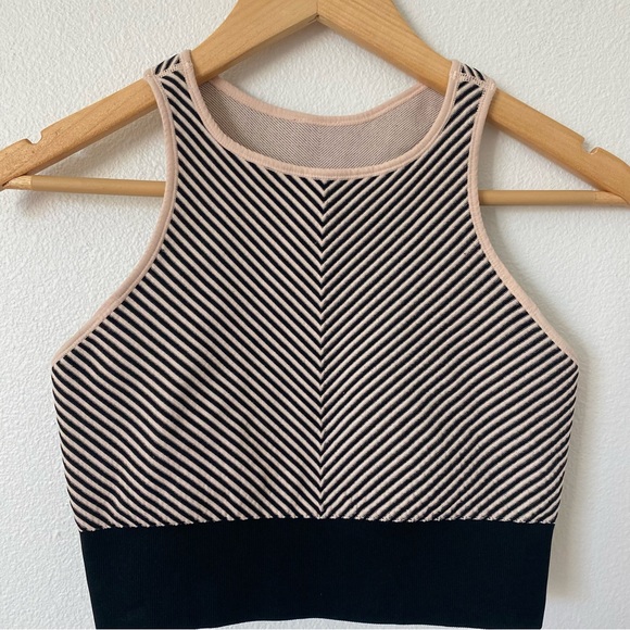 Other - Blush Pink & Black High Neck Sports Bra